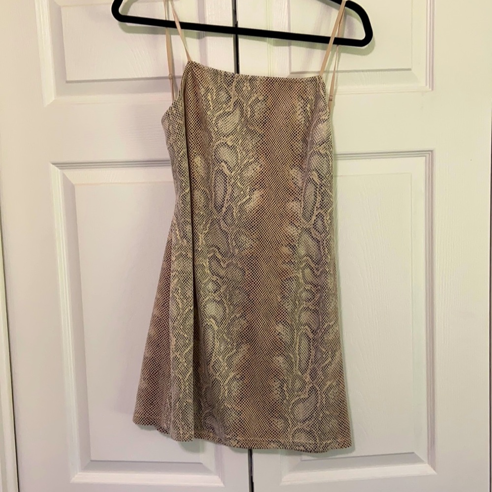 Urban Outfitters Tan Patterned Dress